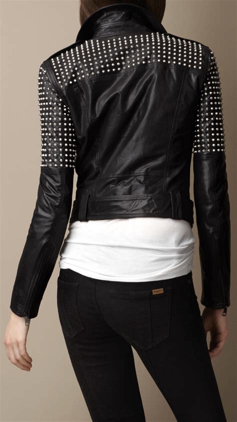 burberry brit studded leather jacket